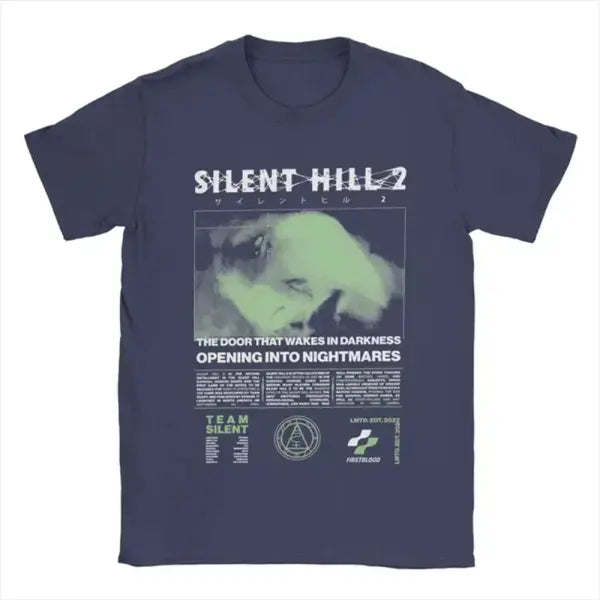 Men Silent Hill 2 T Shirts Cotton Clothing Casual Short Sleeve Round Neck Tee Shirt Adult T-Shirts 72473 - Navy Blue / S