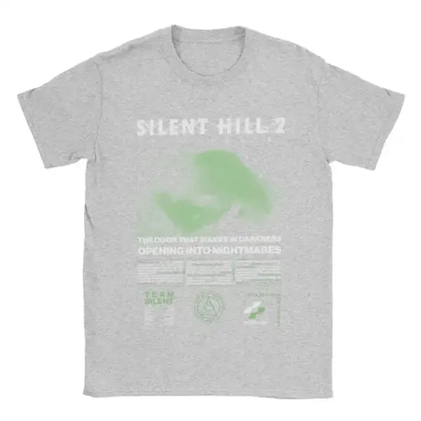 Men Silent Hill 2 T Shirts Cotton Clothing Casual Short Sleeve Round Neck Tee Shirt Adult T-Shirts 72473 - GRAY / L