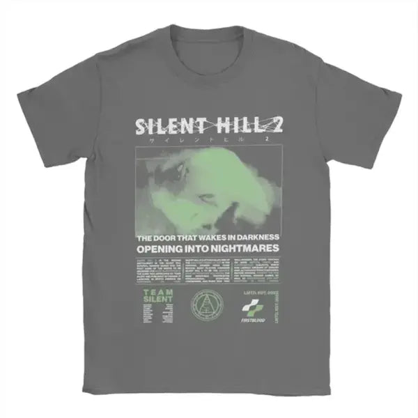 Men Silent Hill 2 T Shirts Cotton Clothing Casual Short Sleeve Round Neck Tee Shirt Adult T-Shirts 72473 - Dark Grey / S