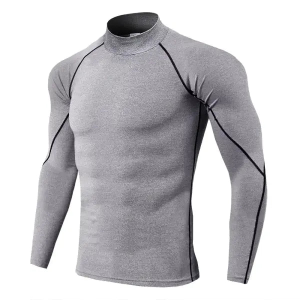 Men Sport T-shirt Quick Dry Bodybuilding Running Shirt Long Sleeve Compression Top Gym T Shirt Men Fitness Tight