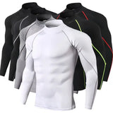 Men Sport T-shirt Quick Dry Bodybuilding Running Shirt Long Sleeve Compression Top Gym T Shirt Men Fitness Tight