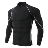 Men Sport T-shirt Quick Dry Bodybuilding Running Shirt Long Sleeve Compression Top Gym T Shirt Men Fitness Tight