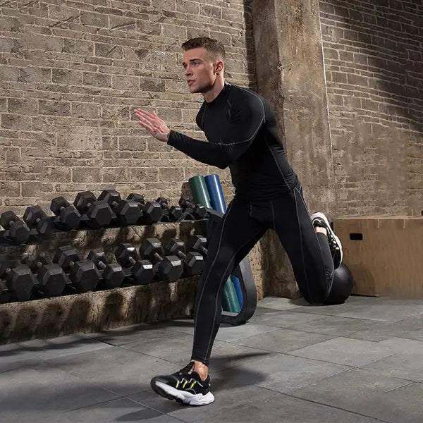 Men Sport T-shirt Quick Dry Bodybuilding Running Shirt Long Sleeve Compression Top Gym T Shirt Men Fitness Tight