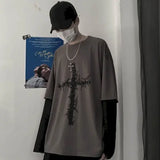 Men’s Long Sleeve Y2K Anime Graphic Tee - Oversized Harajuku Streetwear Shirt - Aesthetic Grunge Academia Hip Hop Top