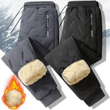 Men Thermal Fleece Sweatpants Lambswool Style Casual Warm Winter Pants