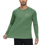 Men’s UPF 50+ Long Sleeve Rash Guard – Breathable Outdoor Fishing Hiking Workout Sun Protection Shirt