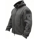 Men’s US Military Style Winter Fleece Tactical Jacket – Hooded Outdoor Softshell Coat