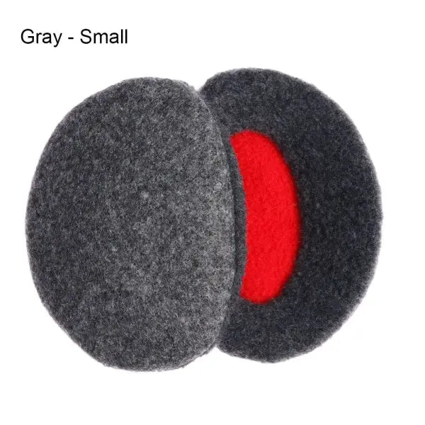 Winter Fleece Ear Warmers – Bandless Earmuffs for Men Women & Kids - Gray - Small