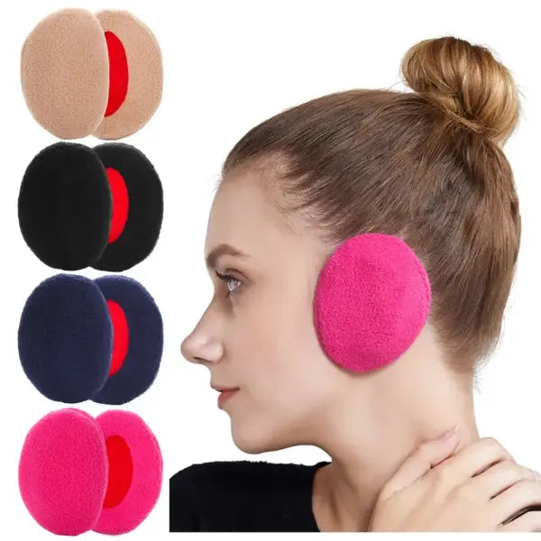 Winter Fleece Ear Warmers – Bandless Earmuffs for Men Women & Kids