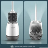 Silicone Toilet Brush & Holder: Wall-Mounted Scratch-Free Cleaner for Bathrooms