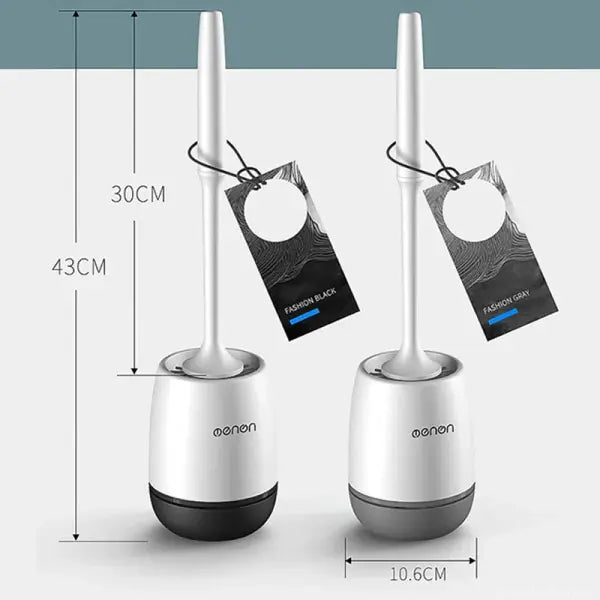 Silicone Toilet Brush & Holder: Wall-Mounted Scratch-Free Cleaner for Bathrooms