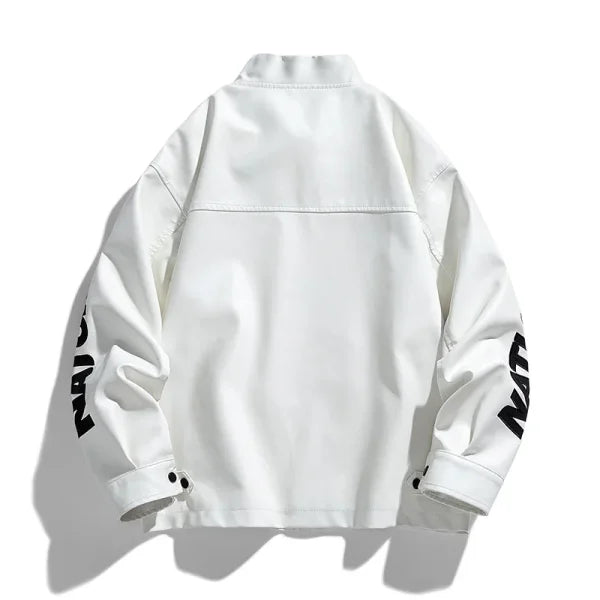 Men’s American Leather Jacket – Autumn Winter Street Pilot Motorcycle Coat Hiphop Trend