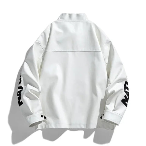 Men’s American Leather Jacket – Autumn Winter Street Pilot Motorcycle Coat Hiphop Trend