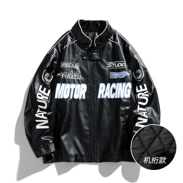 Men’s American Leather Jacket – Autumn Winter Street Pilot Motorcycle Coat Hiphop Trend