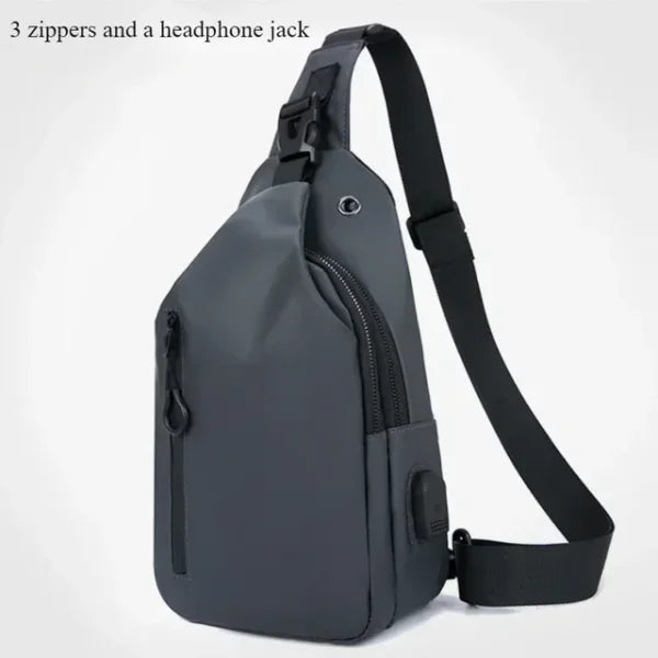 Men's Anti-Theft USB Shoulder Bag – Multifunctional Crossbody Pack - Himpall