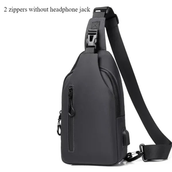 Men's Anti-Theft USB Shoulder Bag – Multifunctional Crossbody Pack - Himpall