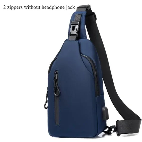 Men's Anti-Theft USB Shoulder Bag – Multifunctional Crossbody Pack - Himpall