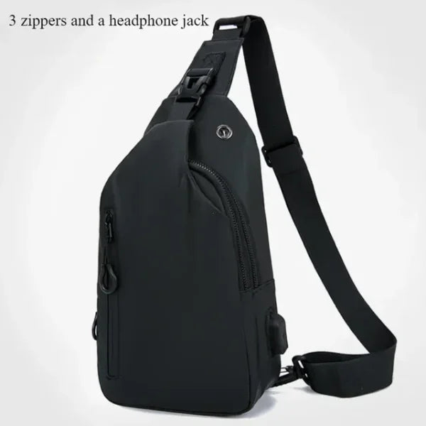 Men's Anti-Theft USB Shoulder Bag – Multifunctional Crossbody Pack - Himpall