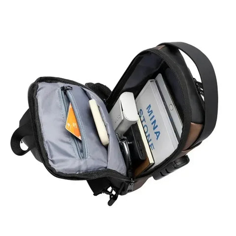 Men's Anti-Theft USB Shoulder Bag – Multifunctional Crossbody Pack - Himpall
