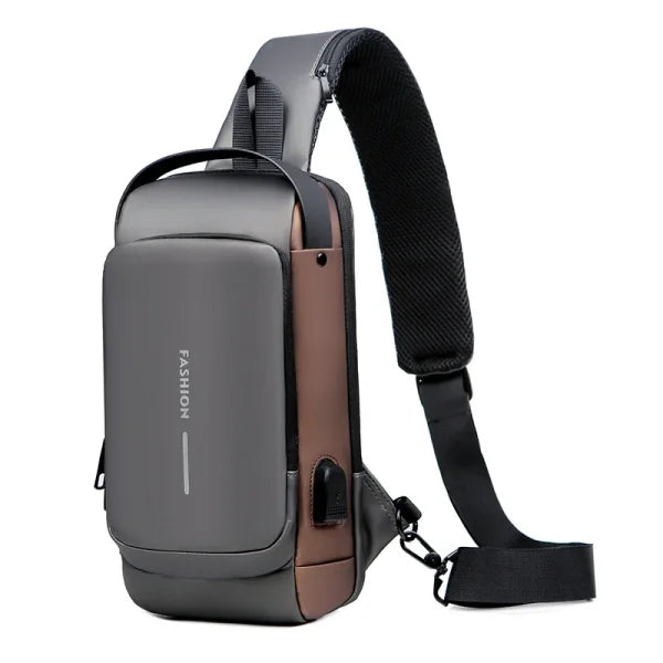Men's Anti-Theft USB Shoulder Bag – Multifunctional Crossbody Pack - Himpall