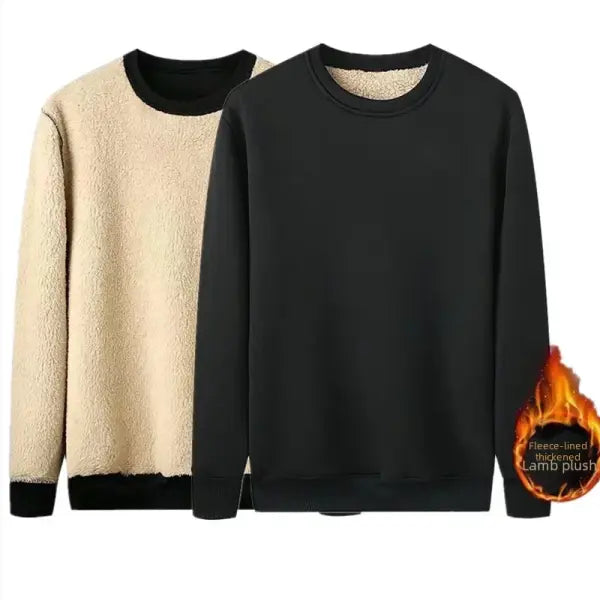 Autumn Winter Fleece Long Undershirt Cotton Casual Warm Style