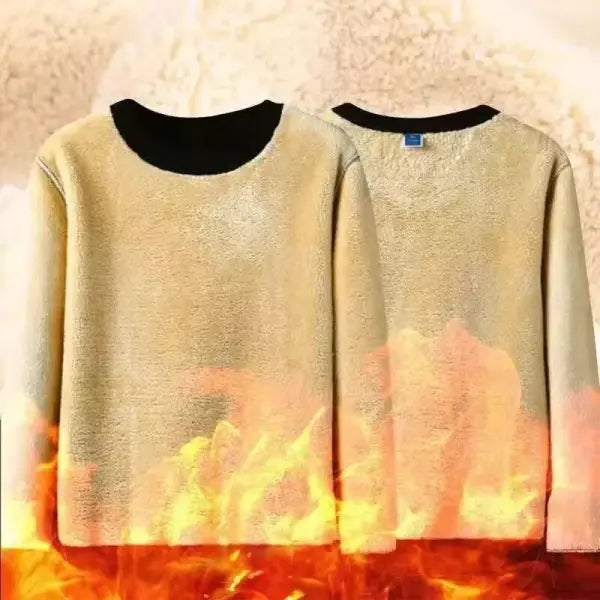 Autumn Winter Fleece Long Undershirt Cotton Casual Warm Style