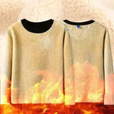 Autumn Winter Fleece Long Undershirt Cotton Casual Warm Style