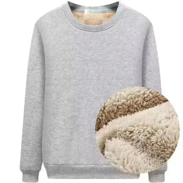 Autumn Winter Fleece Long Undershirt Cotton Casual Warm Style - 366 Gray / 3XL 70-80KG