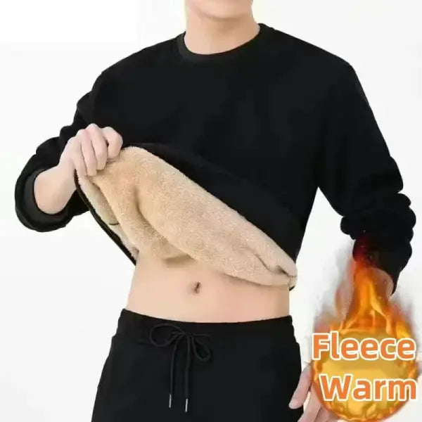 Autumn Winter Fleece Long Undershirt Cotton Casual Warm Style