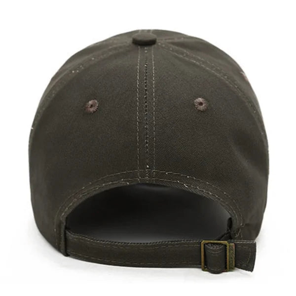 Dark green men baseball cap with adjustable strap, size 8*14cm, fits hat surround 55-60cm