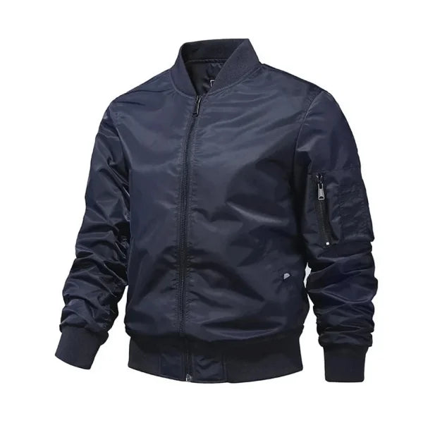 Men’s Bomber Jacket – Solid Color Spring Summer Aviator Baseball Outerwear (S-5XL) - Picture color 6 / S