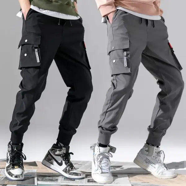 Men’s Cargo Pants Oversized Solid Color Trendy Loose Casual Work Pants