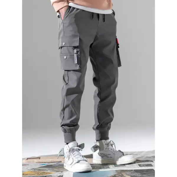 Men’s Cargo Pants Oversized Solid Color Trendy Loose Casual Work Pants
