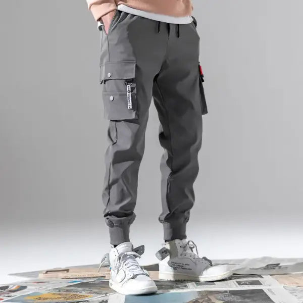 Men’s Cargo Pants Oversized Solid Color Trendy Loose Casual Work Pants - XXXL / Picture color-1