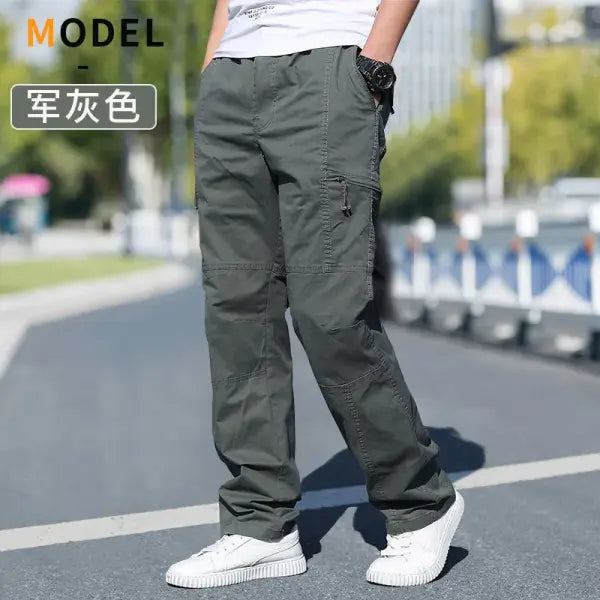 Men’s Cargo Pants Summer Spring Cotton Work Wear New In Large Size 6XL Casual Climbing Joggers Sweatpants Hombre Autumn
