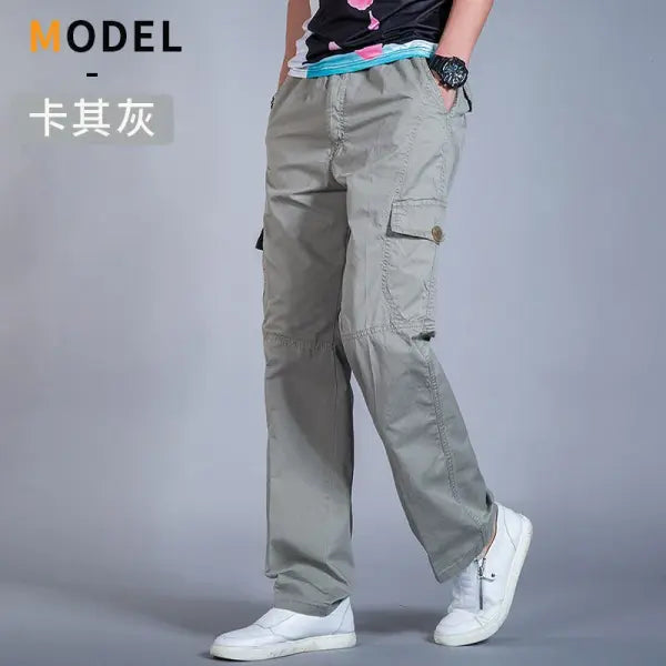 Men’s Cargo Pants Summer Spring Cotton Work Wear New In Large Size 6XL Casual Climbing Joggers Sweatpants Hombre Autumn