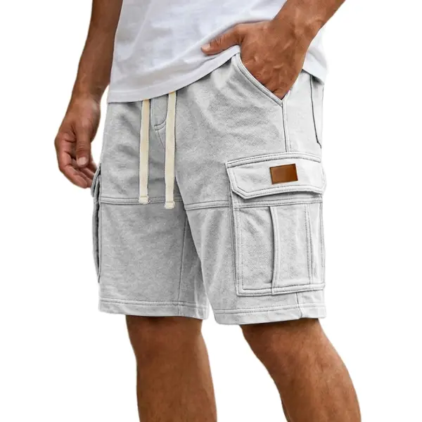 Men’s Cargo Shorts With Pockets Fashion Summer Vacation Short Pants - White / 3XL - None