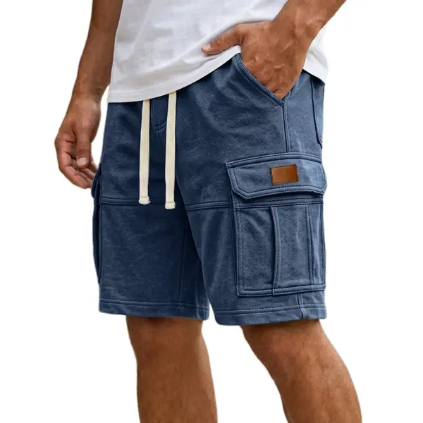 Men’s Cargo Shorts With Pockets Fashion Summer Vacation Short Pants - Navy Blue / 3XL - None