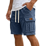 Men’s Cargo Shorts With Pockets Fashion Summer Vacation Short Pants - Navy Blue / 3XL - None