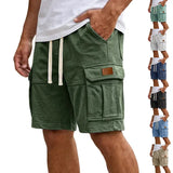 Men’s Cargo Shorts With Pockets Fashion Summer Vacation Short Pants - None