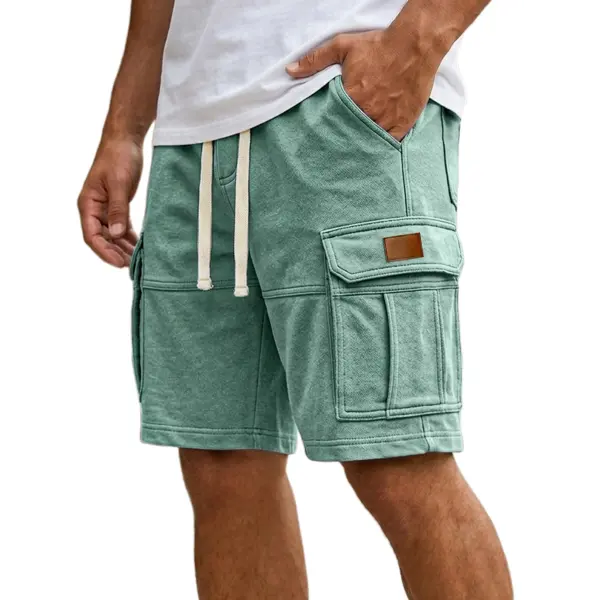Men’s Cargo Shorts With Pockets Fashion Summer Vacation Short Pants - Light Green / 3XL - None
