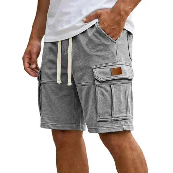 Men’s Cargo Shorts With Pockets Fashion Summer Vacation Short Pants - Gray / 3XL - None