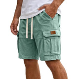 Men’s Cargo Shorts With Pockets Fashion Summer Vacation Short Pants - None