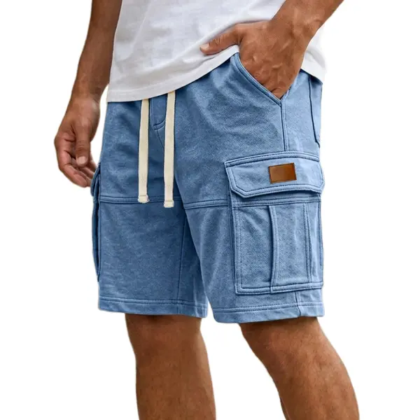 Men’s Cargo Shorts With Pockets Fashion Summer Vacation Short Pants - Blue / 3XL - None