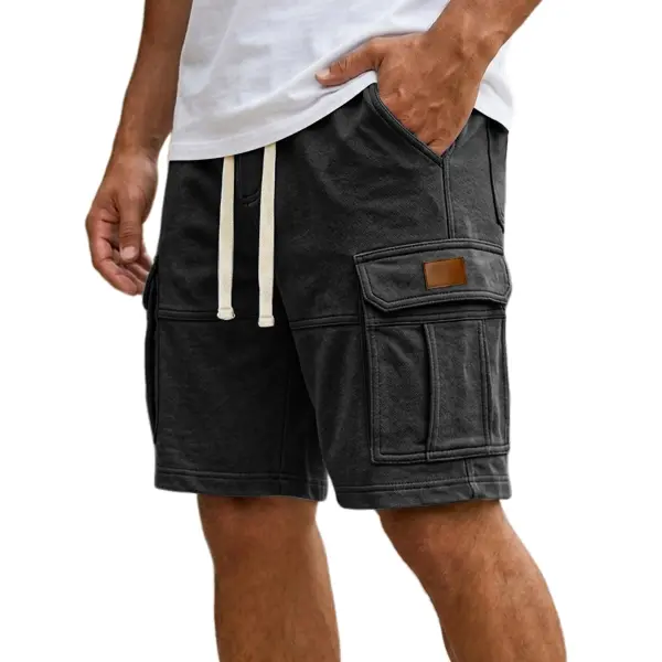 Men’s Cargo Shorts With Pockets Fashion Summer Vacation Short Pants - Black / 3XL - None