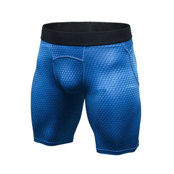 Men’s Casual And Comfortable Compression Muscle Gym Shorts - Blue / L / Short