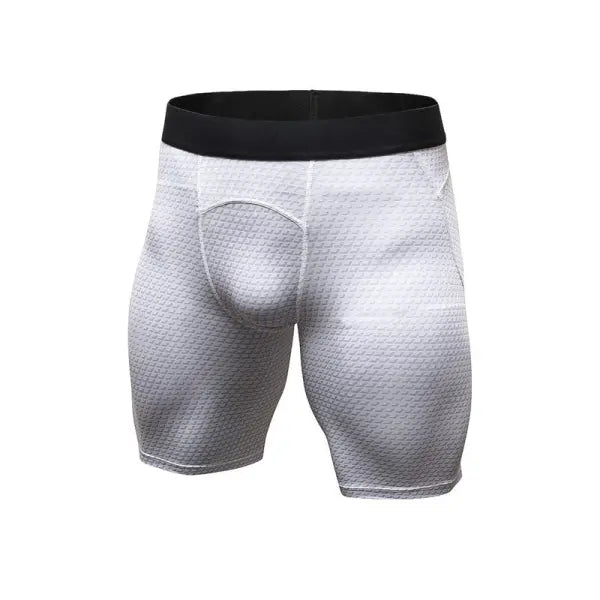 Men’s Casual And Comfortable Compression Muscle Gym Shorts - White / L / Short
