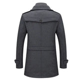 Double Collar Woolen Overcoat Autumn Winter Warmth