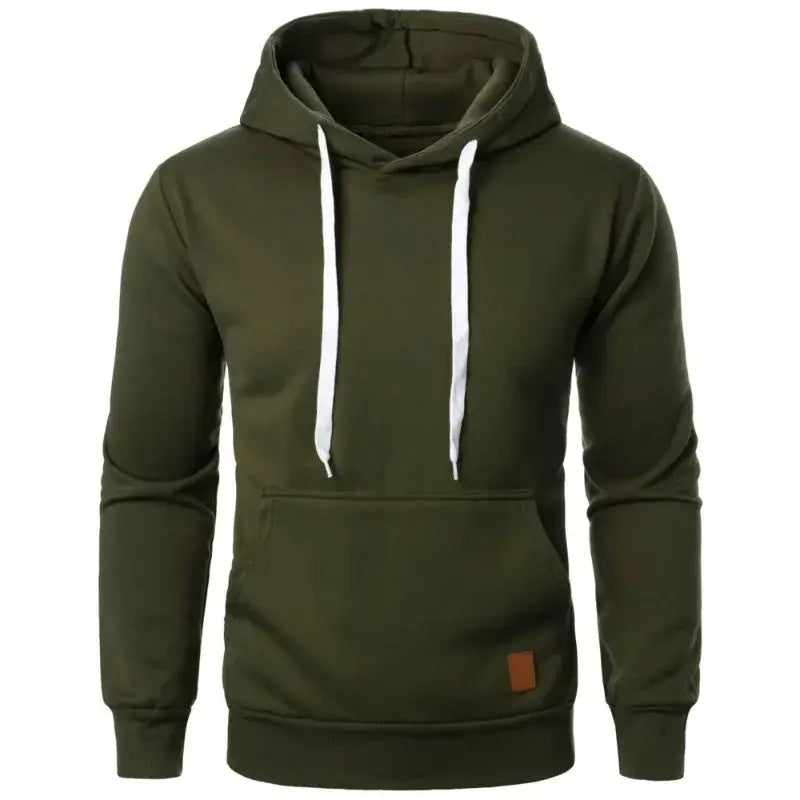 Mens Casual Hooded Collar Drawstring Hoodies Sweatshirts Long Sleeve Shirts Outdoor Streetwear Solid Color Lightweight