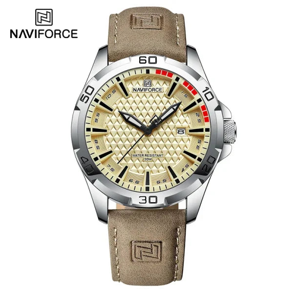 NAVIFORCE Men's Casual Sport Military Quartz Watch with PU Band Material - Himpall